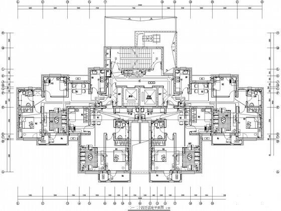 24层钢筋混凝土结构单元式高层住宅楼电气CAD施工图纸（第三类防雷） - 3