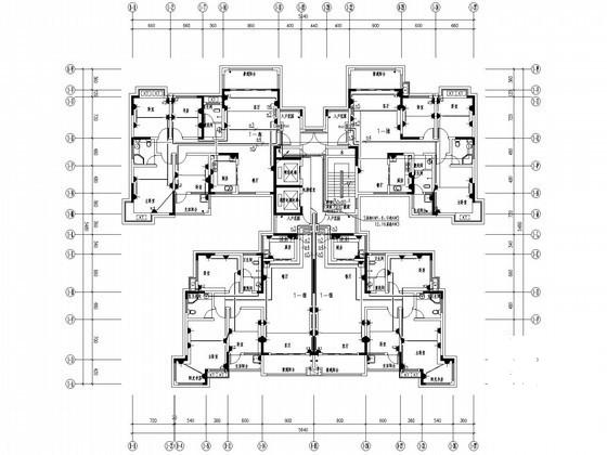 高层钢筋混凝土结构小区住宅楼电气施工设计图纸（第三类防雷） - 1