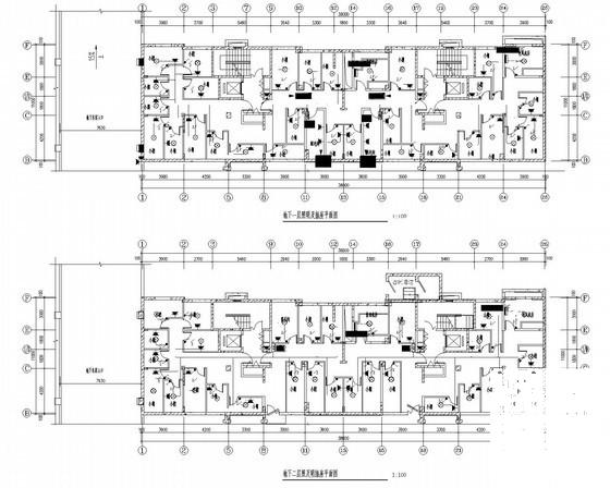 二类高层地上11层居住建筑电气CAD施工图纸（第三类防雷） - 1