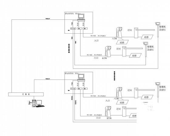 知名综合楼弱电CAD施工图纸（门禁、停车场、一卡通系统） - 5