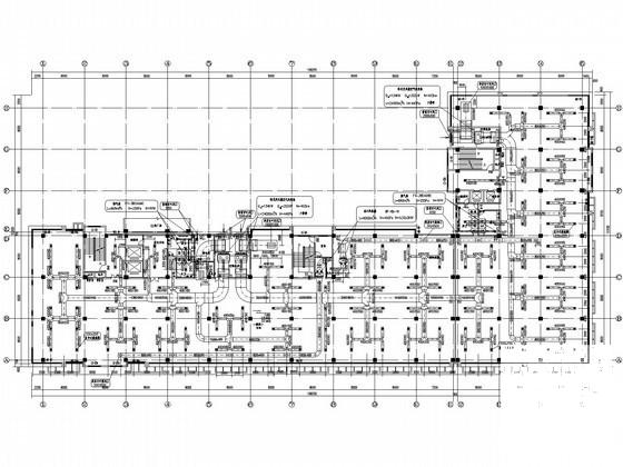 8层电子工业厂房空调通风设计CAD施工图纸(风冷热泵) - 1