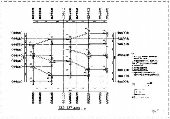 独立基础框架结构别墅结构设计CAD施工图纸 - 1