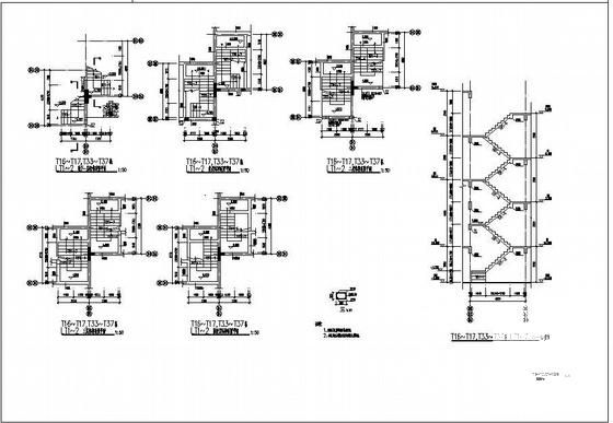 独立基础框架结构别墅结构设计CAD施工图纸 - 4
