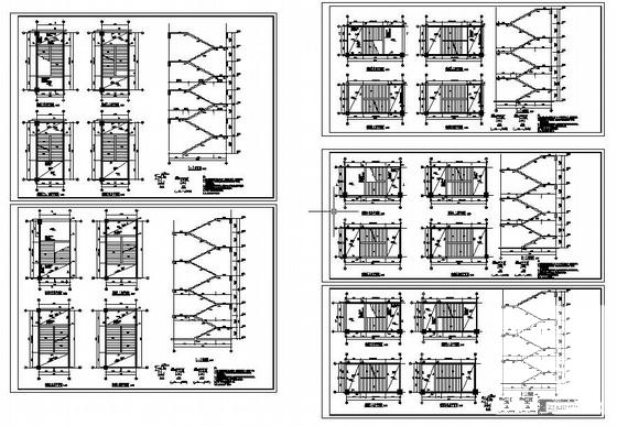 4层框架结构商场结构设计CAD施工图纸（7度抗震） - 4
