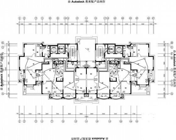 18层住宅楼电气CAD施工图纸（高55.1米） - 2