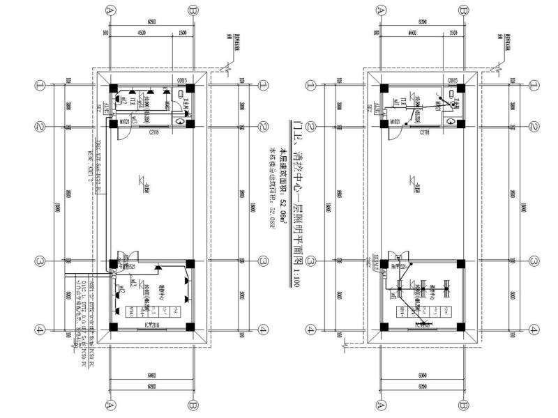 卫生学校建筑群电气CAD施工图纸（公寓餐饮综合楼总图纸）(框架结构) - 3