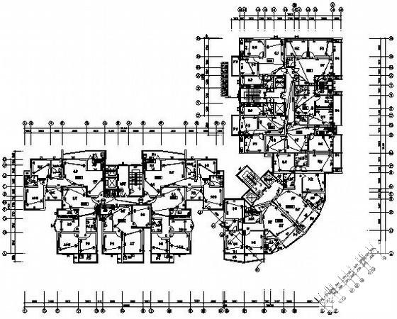 二类高层住宅楼强弱电系统CAD施工图纸（17层） - 2