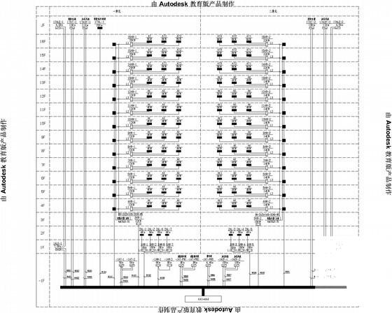 二类高层商住楼强弱电系统CAD施工图纸 - 2