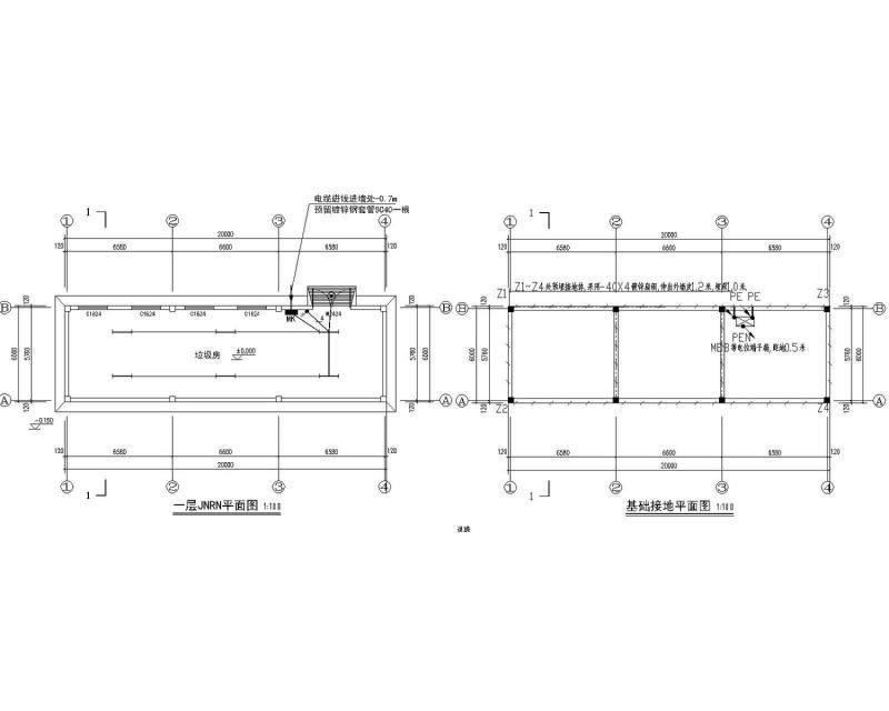 投资公司厂区园区建筑群电气CAD施工图纸（厂房、办公楼、宿舍楼、水泵房、垃圾房、附属用房等） - 2