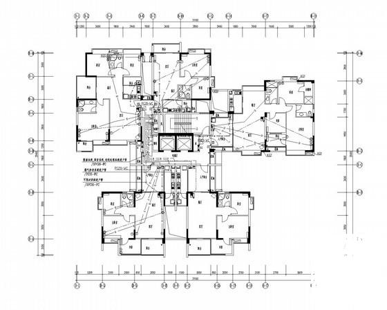 18层商业大厦强弱电CAD施工图纸（供配电、安防对讲、火灾报警系统） - 1