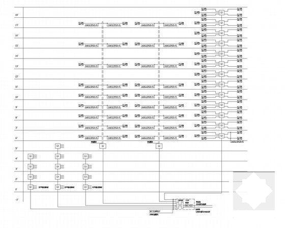 18层商业大厦强弱电CAD施工图纸（供配电、安防对讲、火灾报警系统） - 4