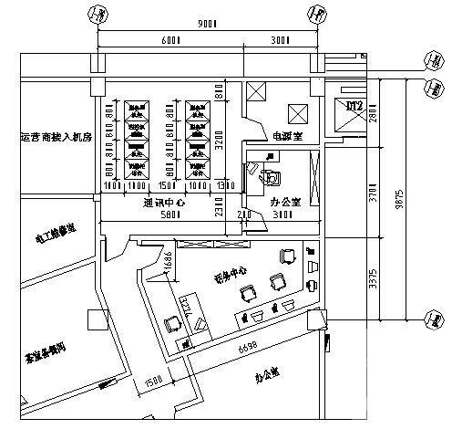 地上24层酒店通讯中心机房强弱电电气CAD施工图纸 - 2