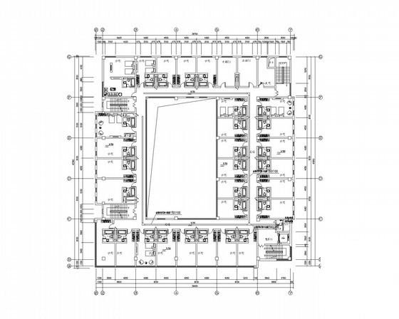 4层酒店强弱电CAD施工图纸（人防） - 2