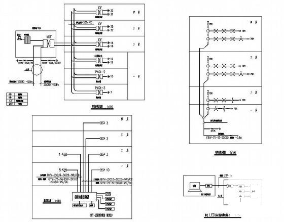 上4层框架结构客运站电气CAD施工图纸（二级负荷，第三类防雷）(安全防范系统) - 4