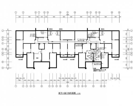 地上11层住宅楼电气CAD施工图纸（人防节点大洋，第三类防雷） - 1