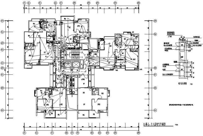 上18层商业大厦电气施工CAD图纸(联动控制系统) - 5