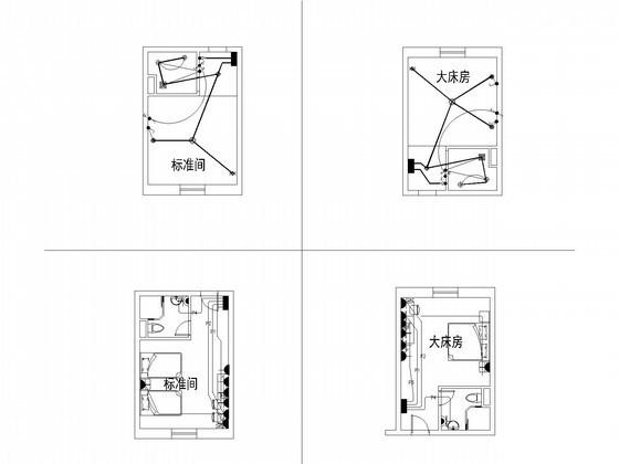 上10层连锁酒店装饰电气CAD施工图纸（水暖安装大样三级负荷） - 5