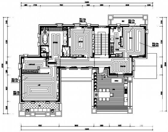 地上两层高级别墅地源热泵空调设计CAD施工图纸(地暖空调电气设计) - 1