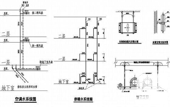 地上两层高级别墅地源热泵空调设计CAD施工图纸(地暖空调电气设计) - 4