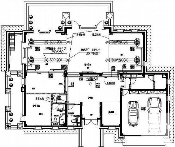 地上两层高级别墅地源热泵空调设计CAD施工图纸(地暖空调电气设计) - 5