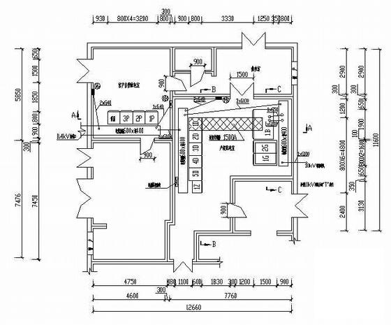 生活小区10kv配电室电气设计CAD施工图纸 - 2