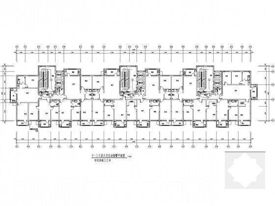 30层住宅楼电气设计CAD施工图纸（甲级设计院）(火灾自动报警) - 5