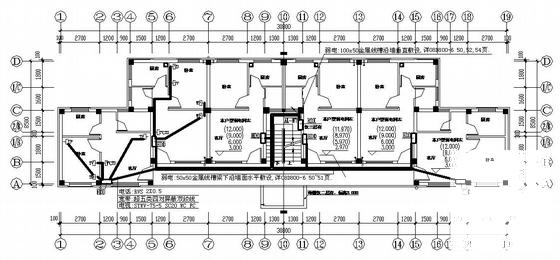 5层住宅楼电气设计CAD图纸（三级负荷）(综合布线系统) - 2
