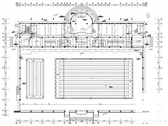 3层大学游泳竞技综合训练馆电气设计CAD施工图纸 - 1