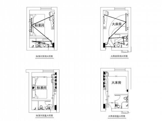 7层知名连锁宾馆装饰工程电气CAD施工图纸（水暖） - 3