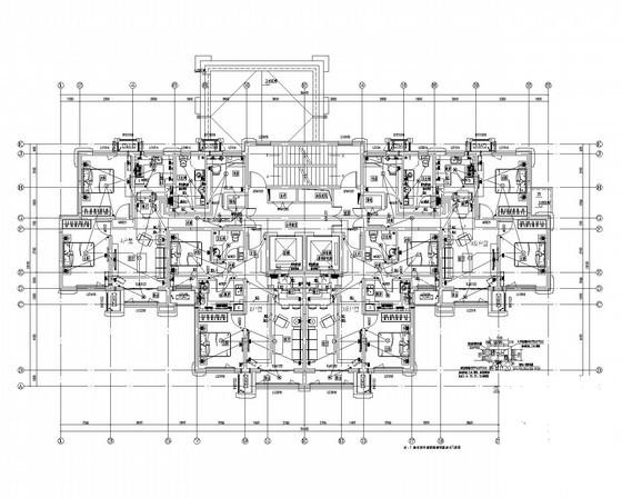 28层住宅楼电气CAD施工图纸（采用新火规）(火灾自动报警) - 1