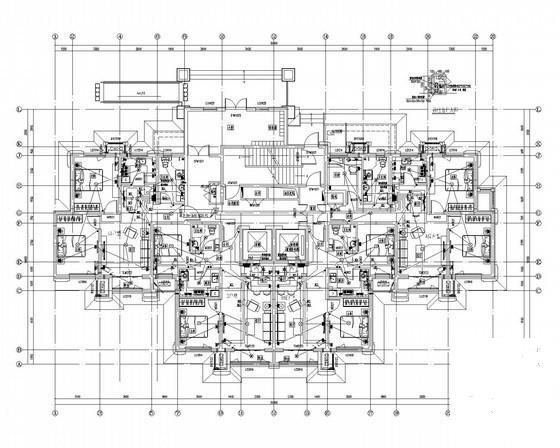 28层住宅楼电气CAD施工图纸（采用新火规）(火灾自动报警) - 2