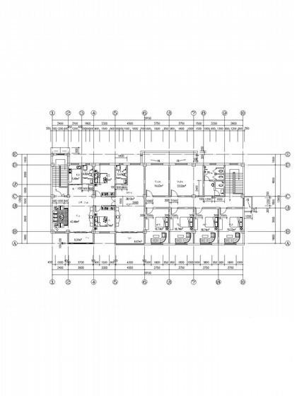 职工宿舍楼电气CAD施工图纸（建筑及结构等） - 2