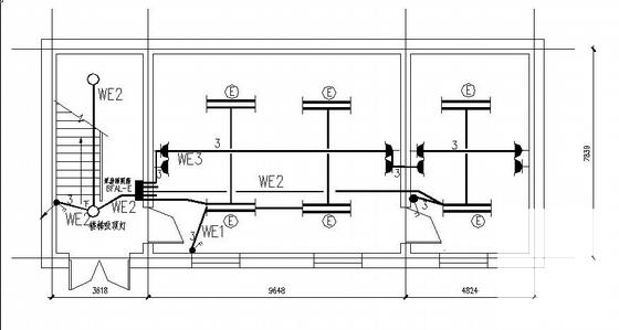 两层水泵房电气设计CAD图纸（三级负荷）(配电系统) - 1
