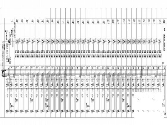 30层住宅楼强电系统电气CAD施工图纸 - 3