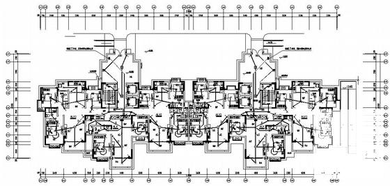 19层住宅楼小区电气设计CAD图纸（二级负荷）(火灾自动报警系统) - 1