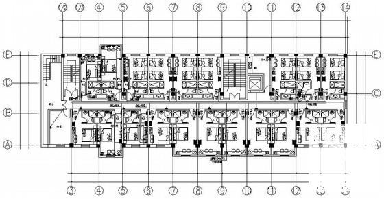 5层快捷酒店装修工程电气设计CAD图纸（二级负荷）(照明配电系统) - 4