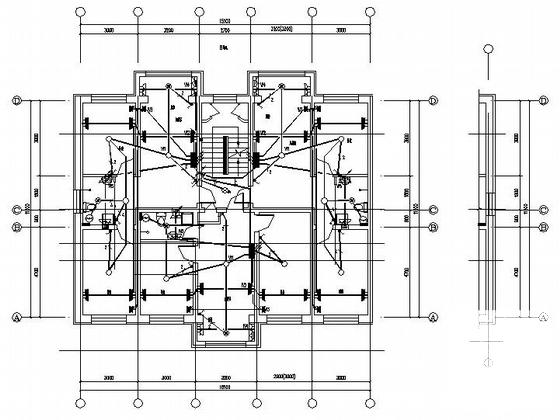 6层住宅楼电气设计CAD图纸(抗震墙结构) - 1