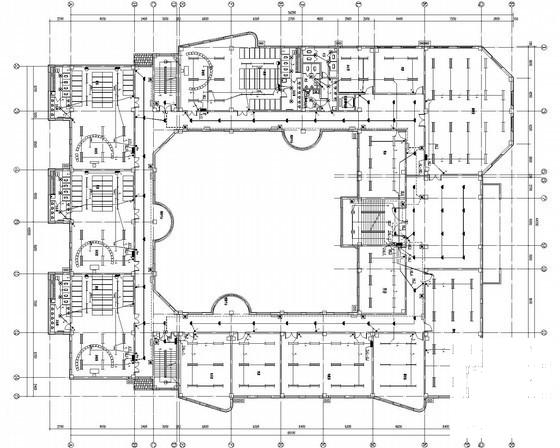 4层幼儿园电气CAD施工图纸（框架结构）(建筑面积) - 1