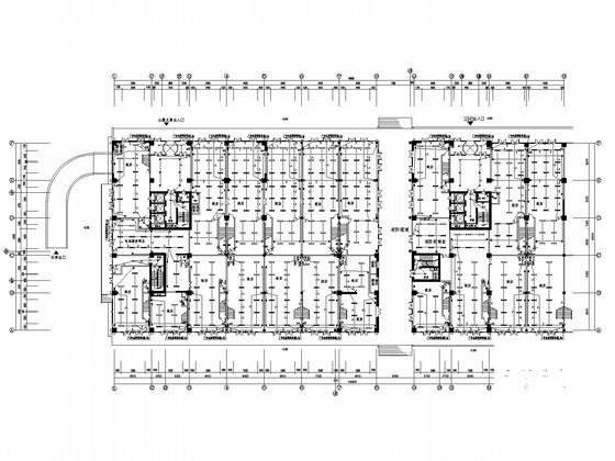 21层综合楼强电系统电气CAD施工图纸（暖通） - 1