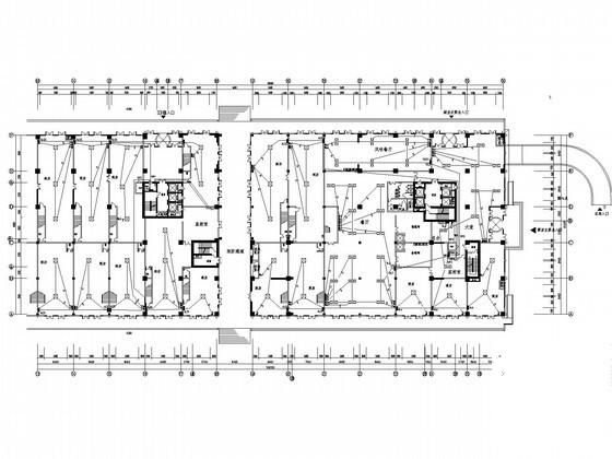 21层综合楼强电系统电气CAD施工图纸（暖通） - 3