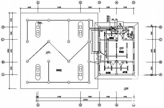 单层加油站电气设计CAD图纸（三级负荷）(低压配电系统) - 2