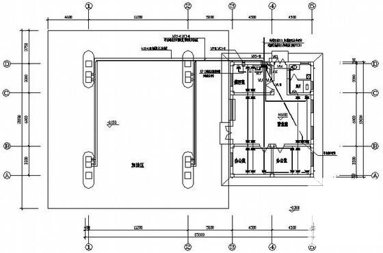 单层加油站电气设计CAD图纸（三级负荷）(低压配电系统) - 3
