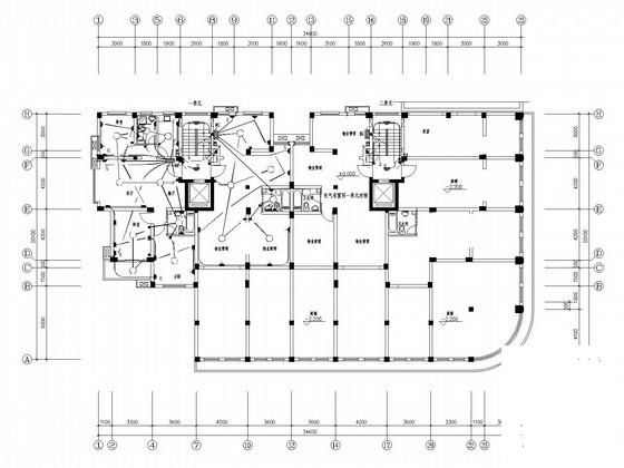 小区经济适用房住宅电气设计CAD施工图纸 - 2