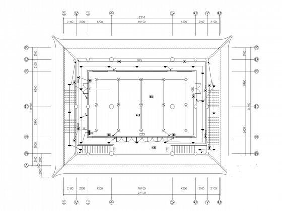 两层古寺院建筑装修电气CAD施工图纸 - 3