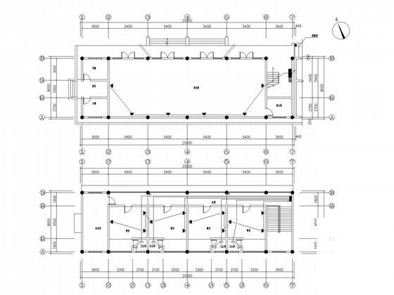 两层古寺院建筑装修电气CAD施工图纸 - 4