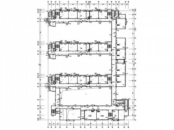 5层小学建筑群风雨操场给排水消防CAD施工图纸 - 1