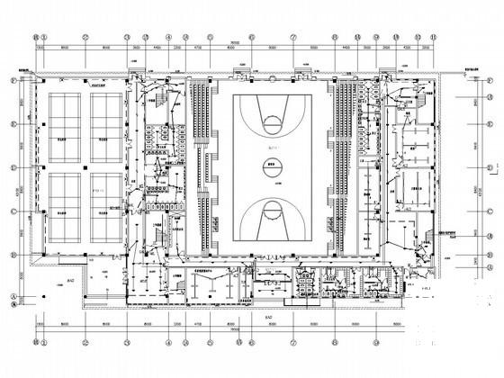 多层大学操场电气设计CAD施工图纸 - 1