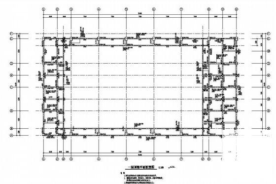 五河县6层框架小学风雨操场结构设计方案CAD施工图纸 - 2