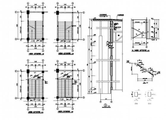 五河县6层框架小学风雨操场结构设计方案CAD施工图纸 - 4