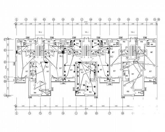 6层小区住宅楼电气设计CAD施工图纸(楼宇对讲系统) - 1